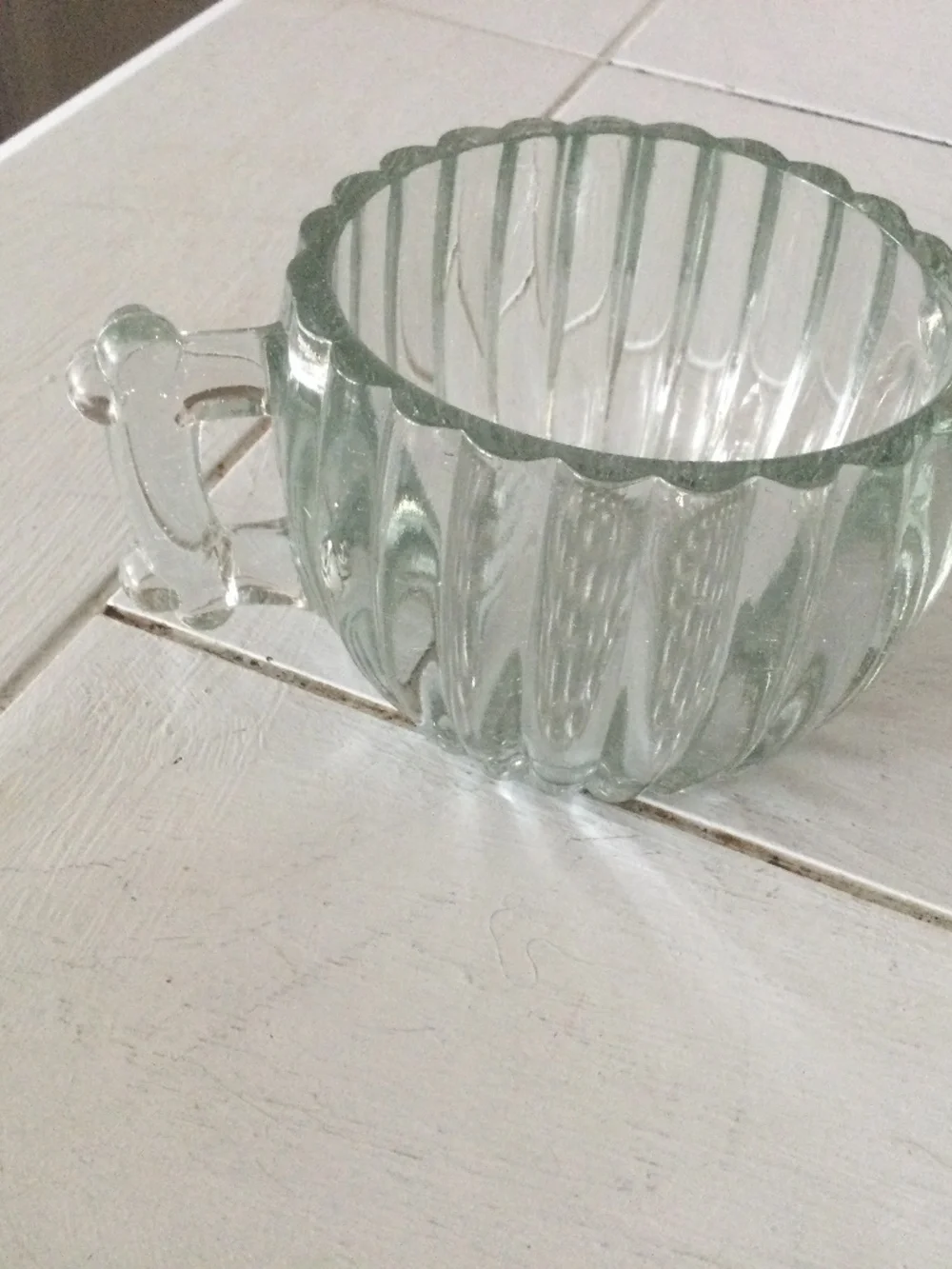 Jeanette Glass Ribbed Sugar Bowl